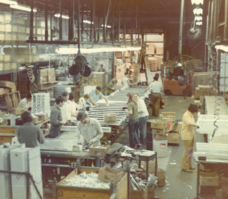 The Williams assembly line in May 1973