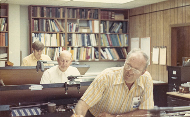 Williams engineers hard at work in the 1970s