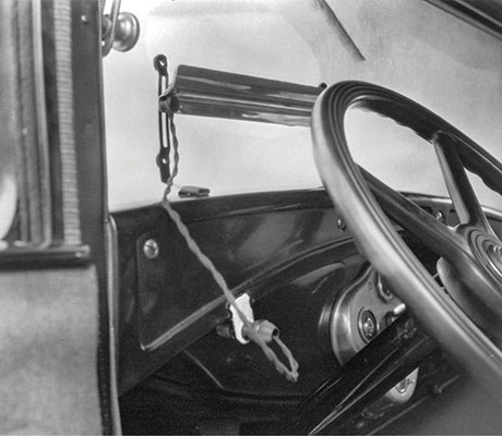 Vehicle window defroster, one of the original H.E. Williams inventions