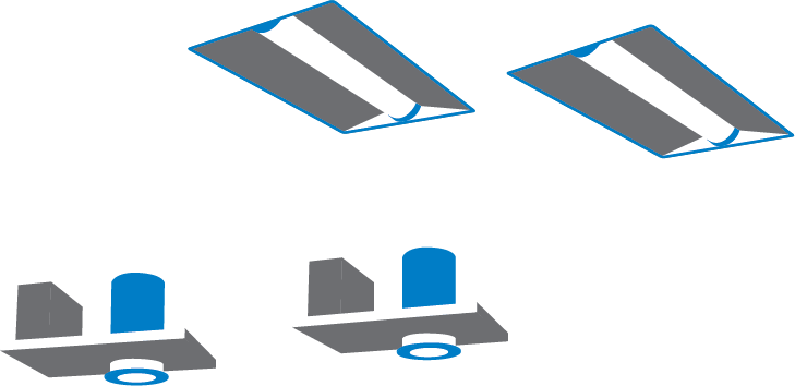 Lit up fixtures