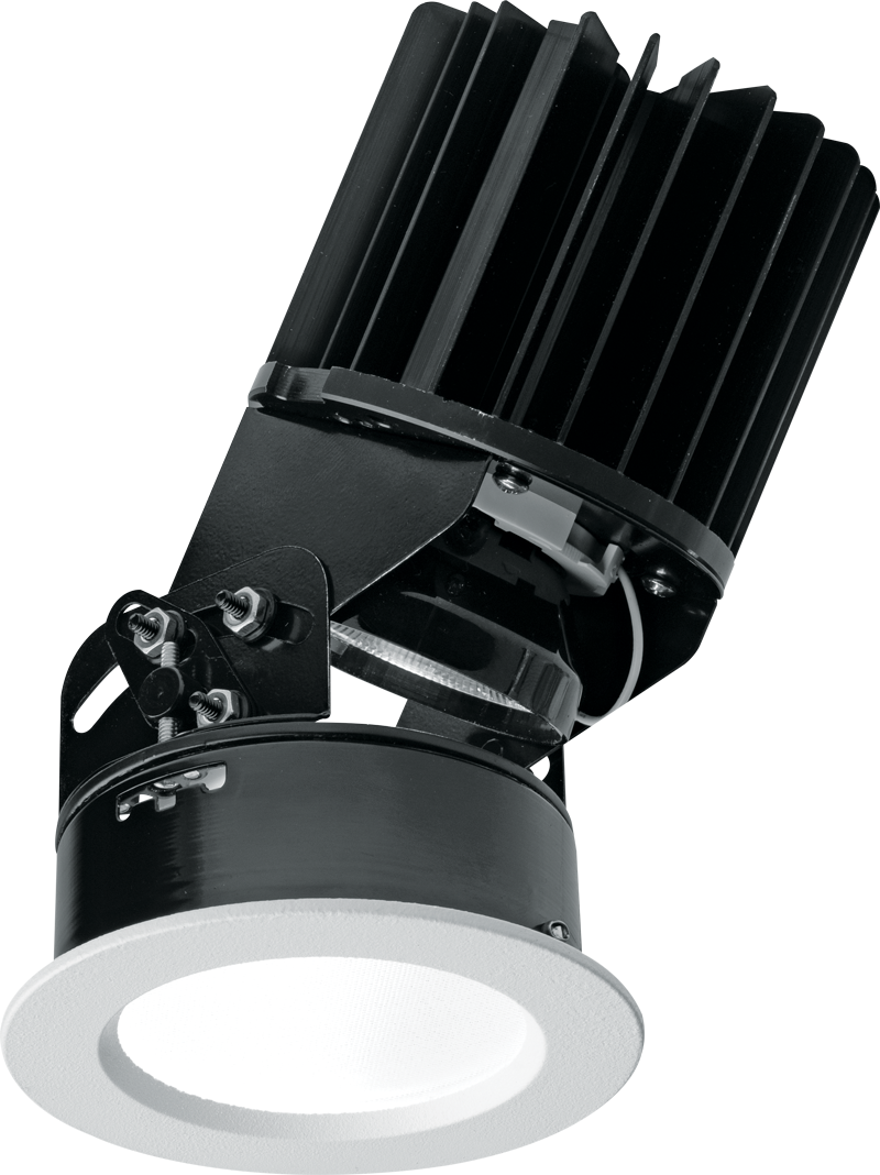Flush Lens with White Trim