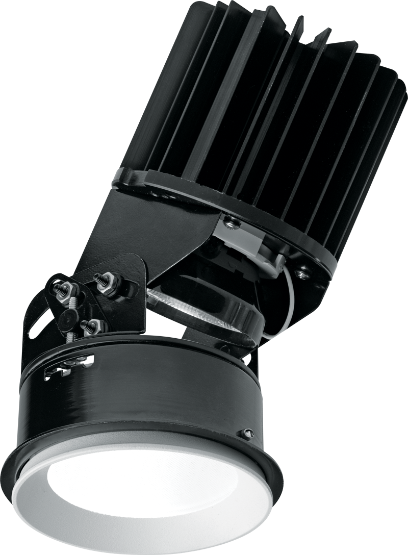 Zero-Flange Flush Lens with White Trim