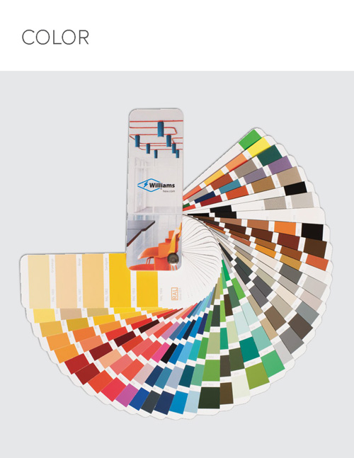 Williams Color Brochure Complete guide to Williams color options and our high-quality finishing process.